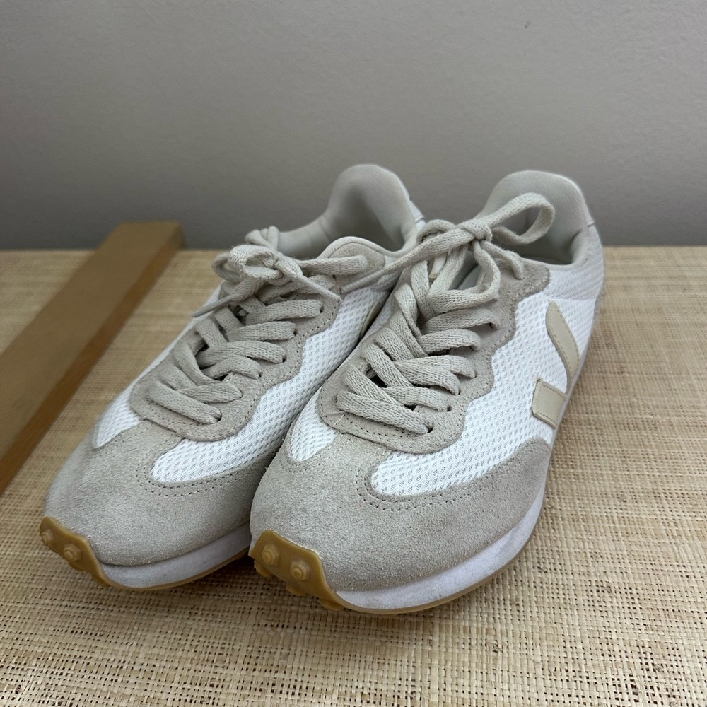 Veja Cream and White Sneakers